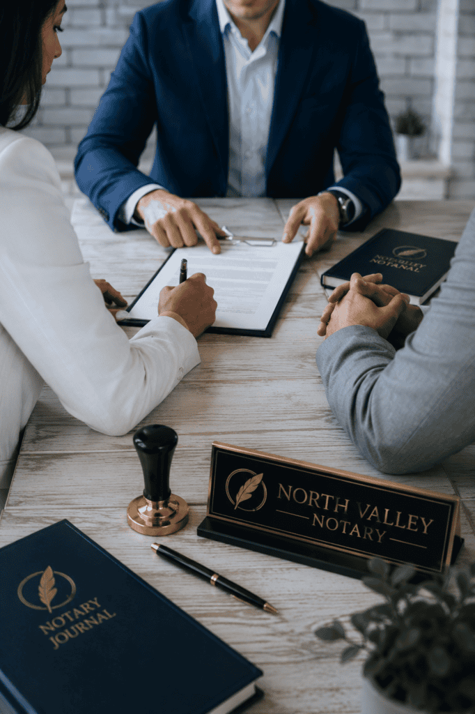 North Valley Notary Client Signing Appointment