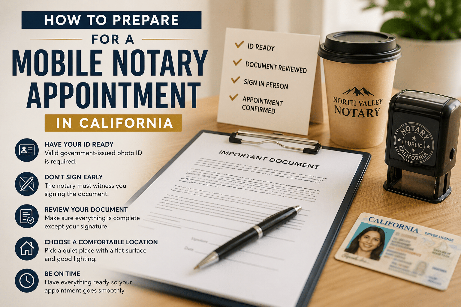 Chico mobile notary helping client prepare documents for signing appointment